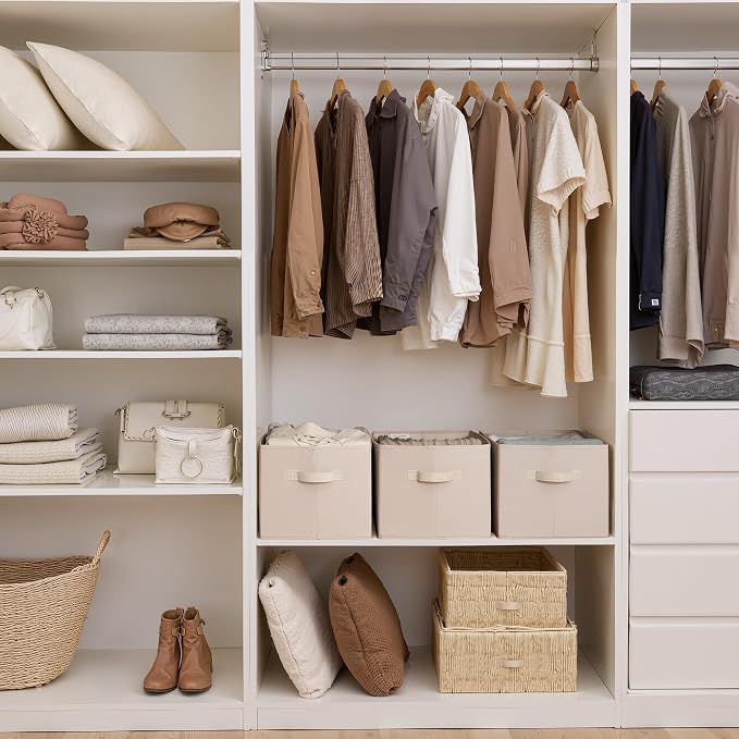 StorageWorks Storage Baskets for Shelves, Foldable Fabric Closet Storage Bins - Image 3