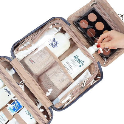 NISHEL Travel Toiletry Bag for Women, Makeup Essentials Organizer, Hanging Case - Image 4