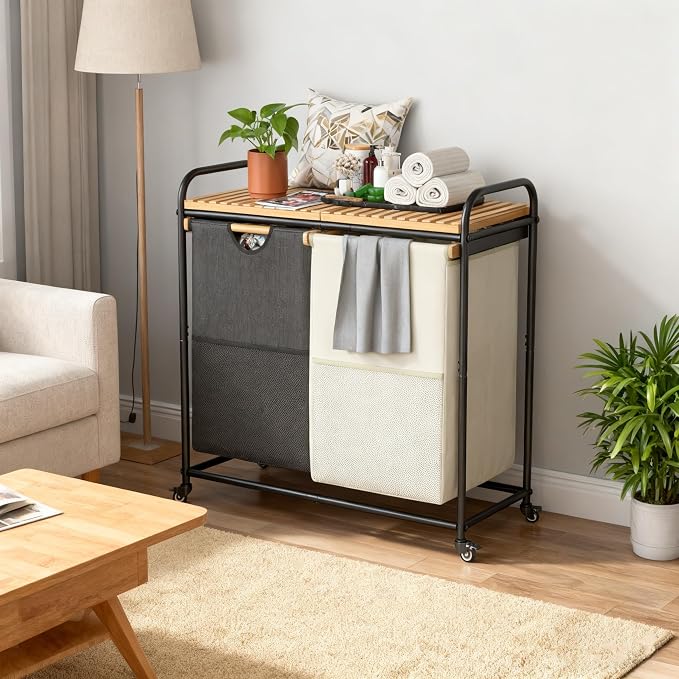 Laundry Sorter 2 Section, Laundry Hampers - Image 8