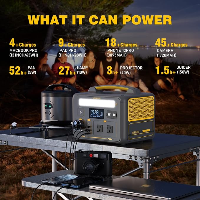VTOMAN Jump 600X Portable Power Station 600W, 299Wh Solar Generator LiFePO4 - Image 6