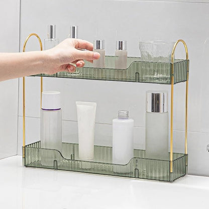 Bathroom Countertop Organizer, 2-Tier Slim Vanity Storage Rack - Image 3