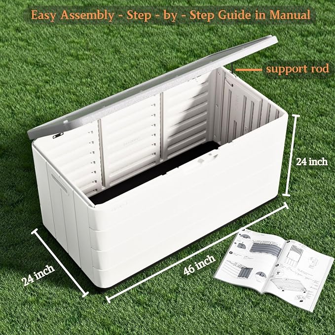 ZZM 110 Gallon Outdoor Deck Box - Image 4