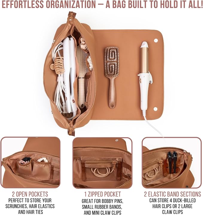 BAREFOOT CARIBOU Hair Tools Travel Bag and Heat Resistant Mat - Image 6