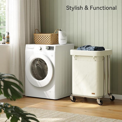 Laundry Basket with Wheels 150L/40Gal, Rolling Laundry Hamper with Steel Fram - Image 2