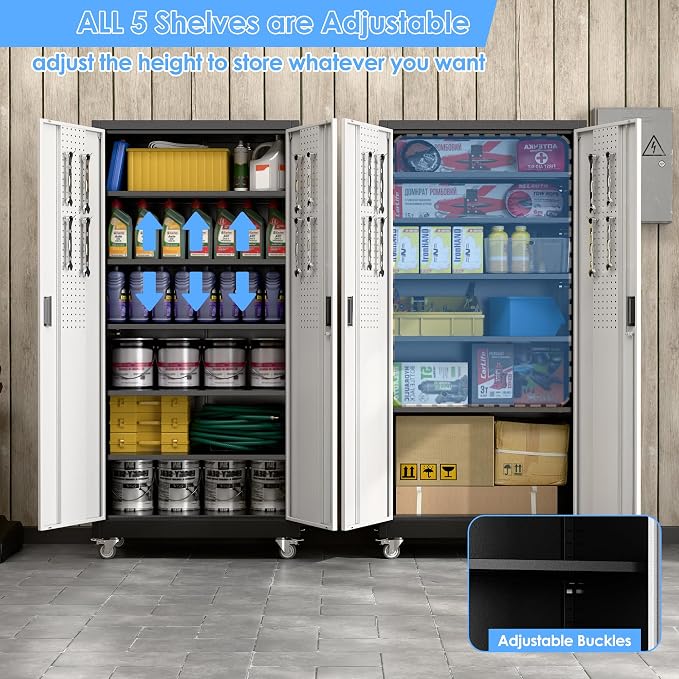 Upgraded Wide & Deep Metal Garage Storage Cabinet - Image 7