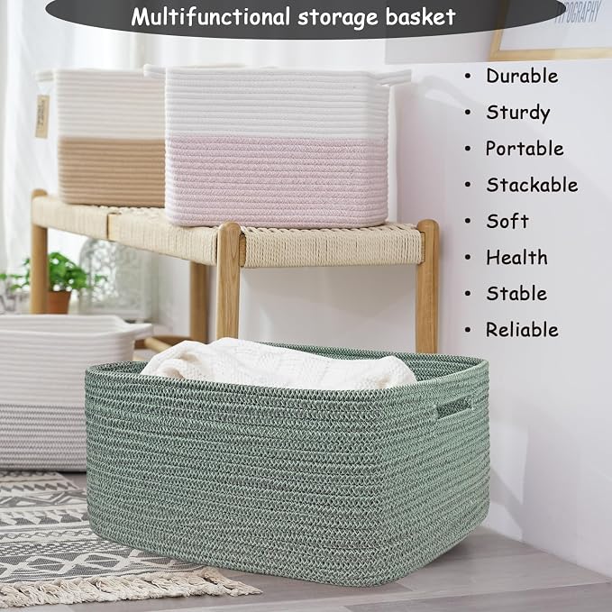 COMFY-HOMI 2 pcs Large Storage Baskets - Image 5