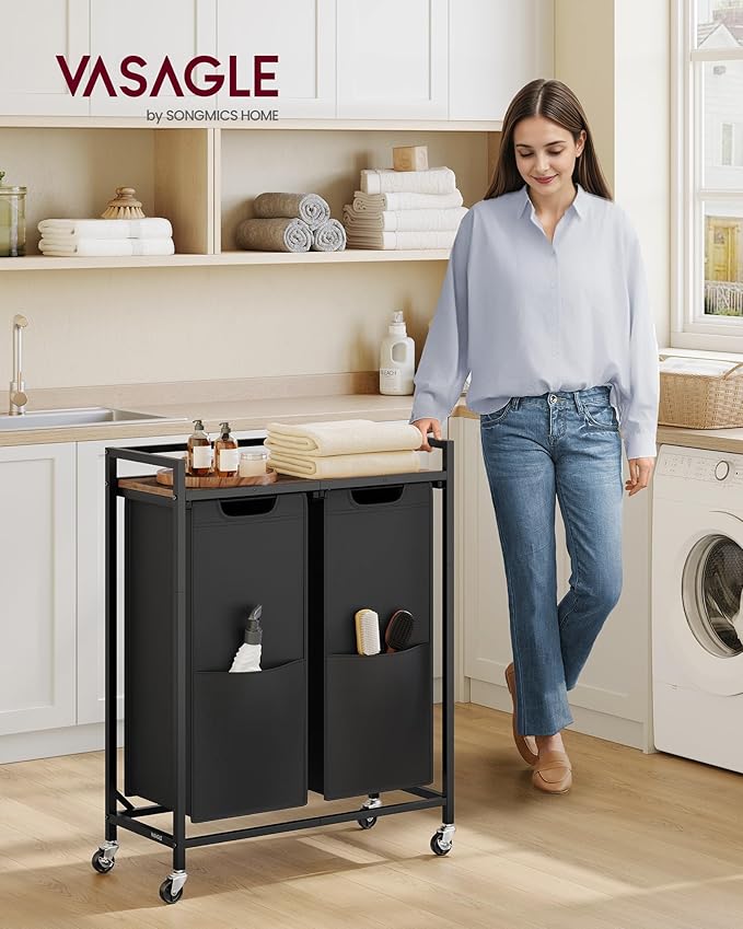 VASAGLE Laundry Sorter, 29 Gal. Laundry Hamper Basket - Image 2