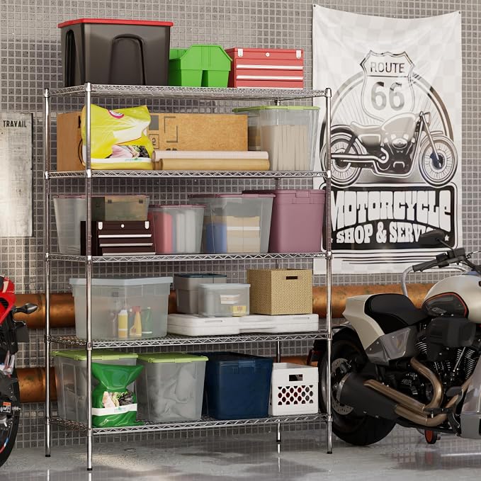 24" Deep x 54" Wide x 74" Height Wire Shelving Kit | 5-Tier | NSF Commercial - Image 5