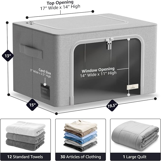 Storage Bins with Metal Frame - Image 2