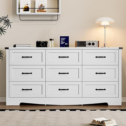 9-Drawer Dresser for Bedroom, Modern Wooden Chest of Drawers - Image 3