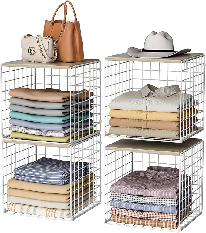 4 Pack Closet Organizers and Storage by Hencawima