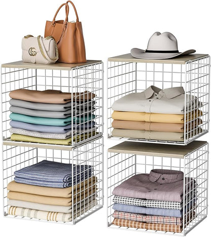 4 Pack Closet Organizers and Storage by Hencawima