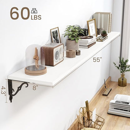 Fun Memories 55 Inch Floating Shelves, Long Floating Shelves Wall-Mounted - Image 3