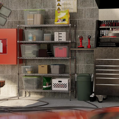18" Deep x 48" Wide x 64" Height Wire Shelving Kit | 5-Tier | NSF Commercial - Image 8
