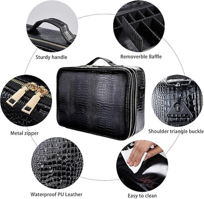 JOURMON Travel Makeup Train Case, Large Capacity Cosmetic Bags - Image 6