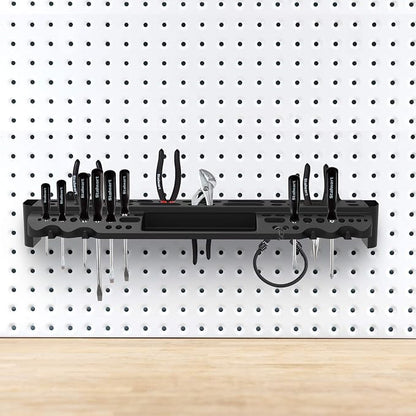 Tool Storage Shelf Wall Mount Utility Shelf Organizer Rack Has 61 Slots - Image 4