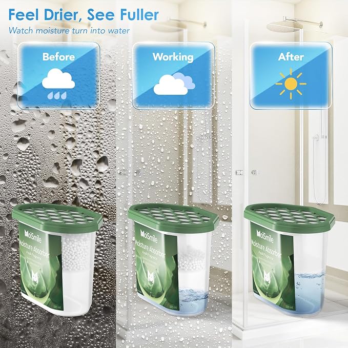 Moisture Absorbers 3 Pack, Fresh Fragrance Closet Dehumidifier - Image 2