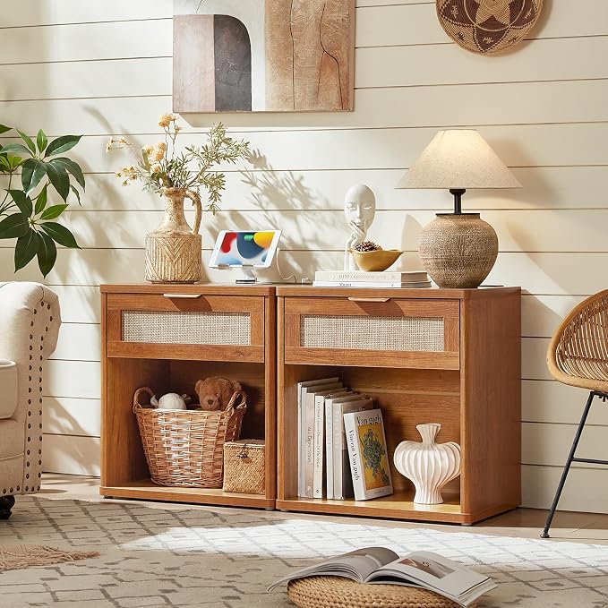 LEYAOYAO Rattan Nightstand - Image 4