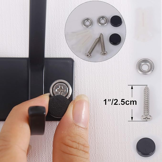 WEBI Coat Rack Wall Mounted, 5 Coat Hooks - Image 3