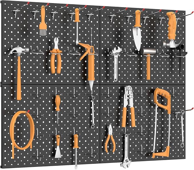 TORACK 4 PCS 12"x16" Metal Pegboard Panels - Image 8