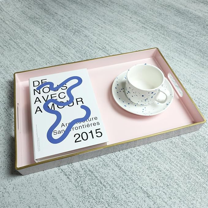 Spsyrine Pink Decorative Serving Tray - Image 3