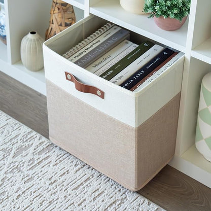 OrganiHaus 13" x 13" x 13" Cube Fabric Storage Bins Set of 4, Fabric Storage - Image 5