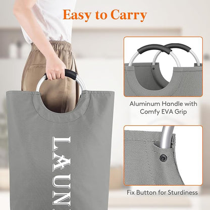 Lifewit 100L 2-Pack Large Laundry Basket, Collapsible Laundry Hamper - Image 3