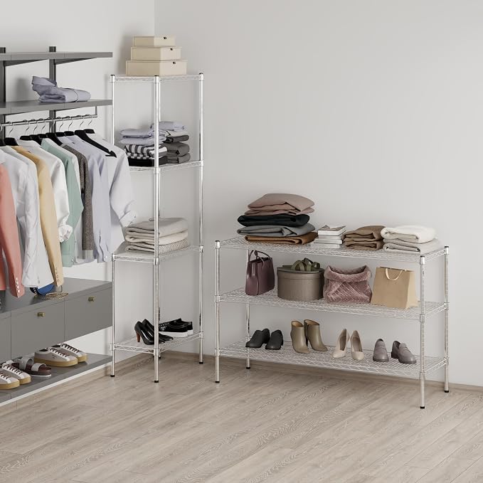 18" Deep x 54" Wide x 34" Height Wire Shelving Kit | 3-Tier | NSF Commercial - Image 7