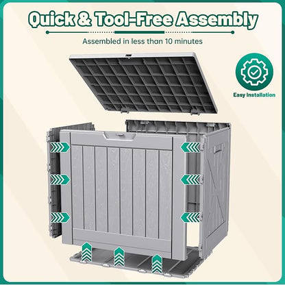 Devoko 40 Gallon Deck Box Outdoor Storage Box Waterproof - Image 5
