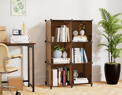 6-Cube Storage Organizer, Closet Organizer Storage Shelf Bookcase Bookshelf - Image 2