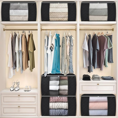 Fab totes 24 Gallons Clothes Storage, Foldable Thick Fabric Blanket Storage Bags - Image 6