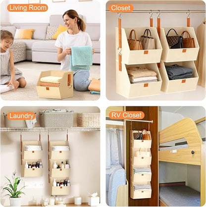 4-Tier Hanging Closet Organizer and Storage - Image 6