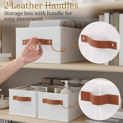 OUTBROS Foldable Wardrobe Organiser, Fabric Storage Bins, Boxes - Image 4