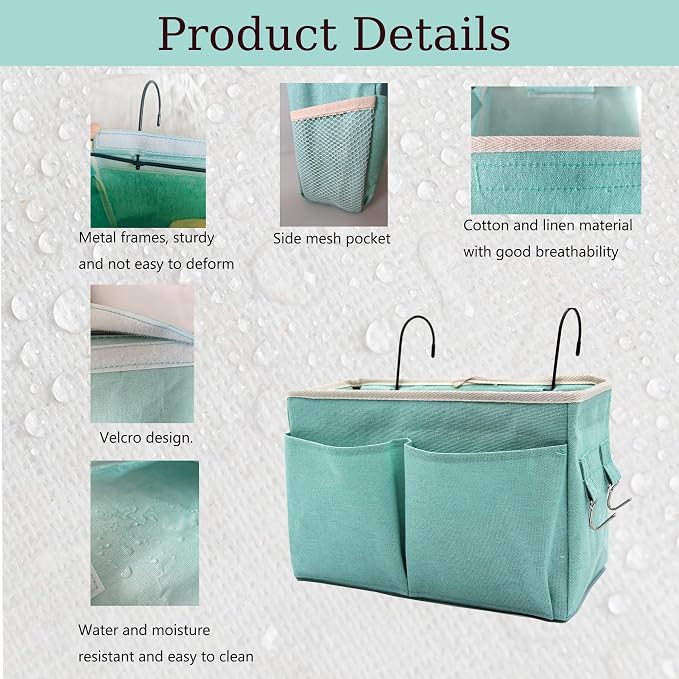 Bedside Caddy Bedside Hanging Storage Basket Multi-Function Organizer Caddy - Image 5