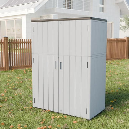 HOMSPARK Outdoor Storage Shed Weather Resistance, Patio Storage Cabinet - Image 4