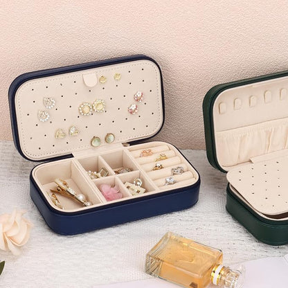 DesignSter Travel Jewelry Box, PU Leather Portable Jewelry Case, Small Jewelry - Image 5