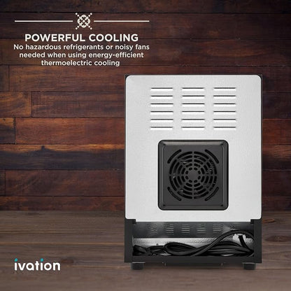 Ivation Premium Stainless Steel 6 Bottle Horizontal Thermoelectric Wine - Image 6