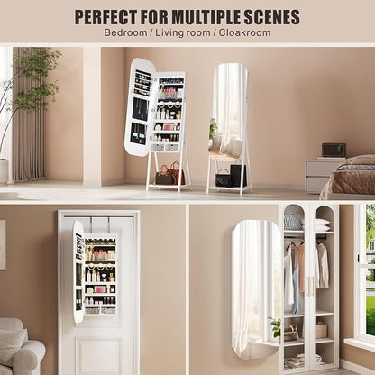 6 LED Mirror Jewelry Cabinet - Image 7