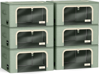 Sorbus Storage Bins with Metal Frame - Image 7