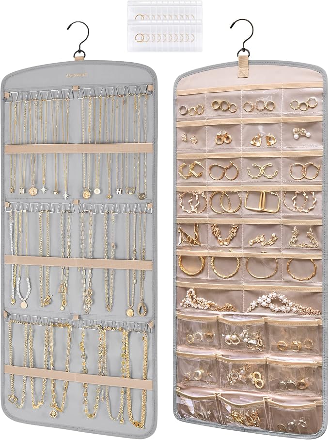 BAGSMART Hanging Jewelry Organizer, Necklace Holder Anti-tangle Earrings Rings by BAGSMART