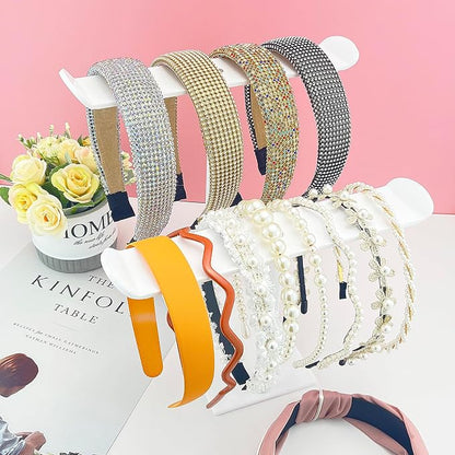 Bigfety Headband Holder, Acrylic Headband Organizer Stand, Hair Accessories - Image 5