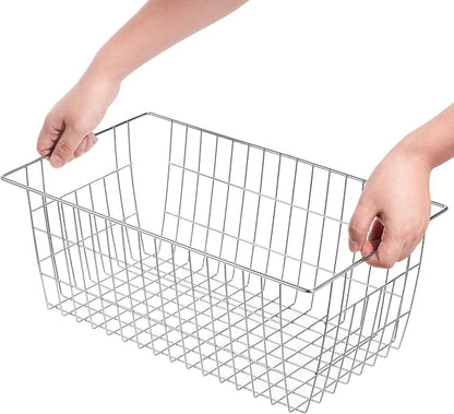 SANNO Freezer Baskets Wire Storage Baskets Closet Organization Baskets Bin - Image 7