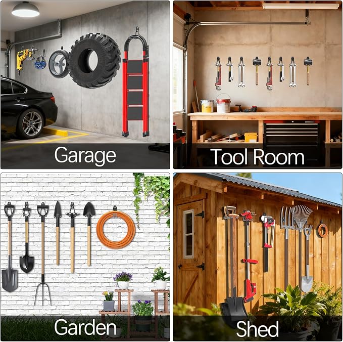 3-H Garage Wall Hooks 31 Pack, Garage Hooks Heavy Duty - Image 6