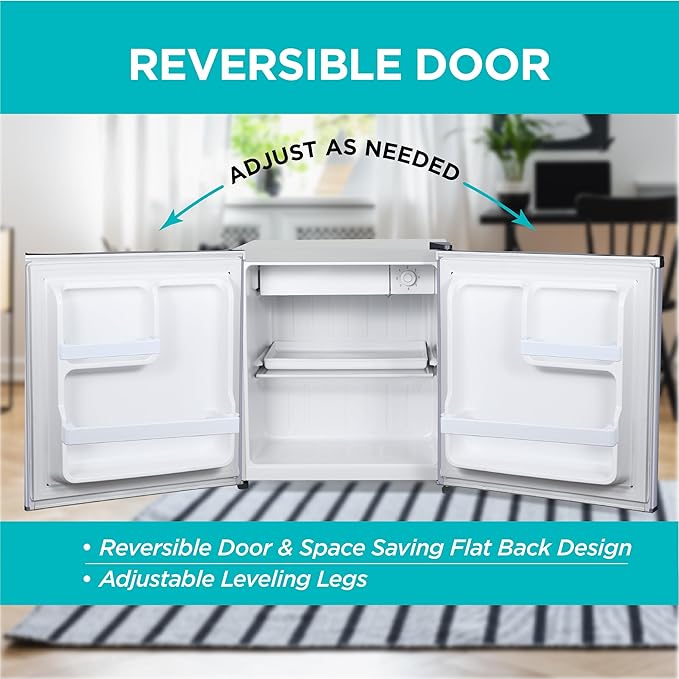 BLACK+DECKER 1.7 Cu. Ft. Compact Refrigerator, ENERGY STAR Certified, Single - Image 6