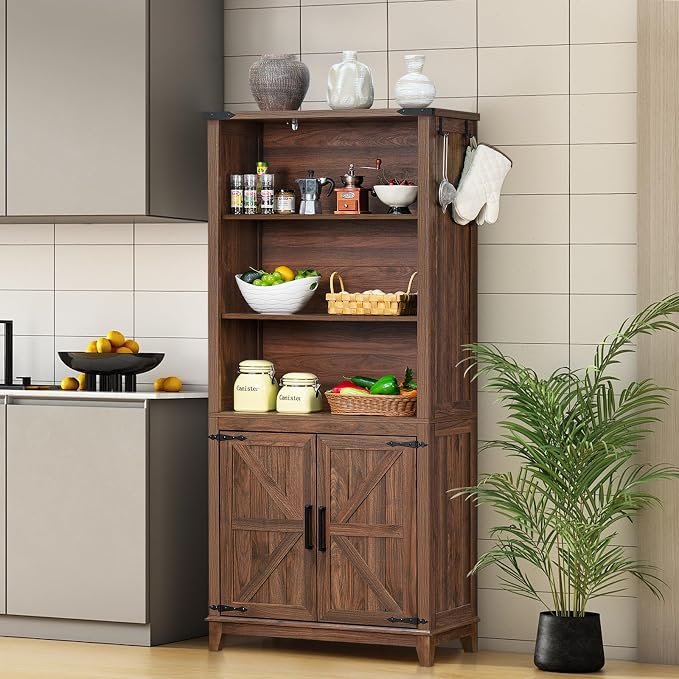 70in Tall Bookshelf 5 Tier Bookcase - Image 8