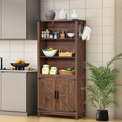 70in Tall Bookshelf 5 Tier Bookcase - Image 8