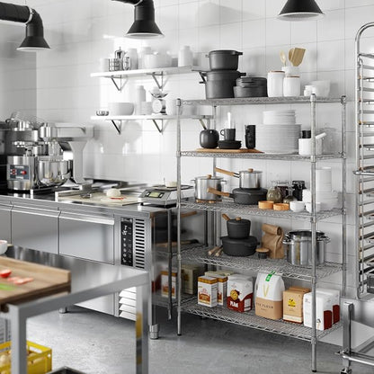 18" Deep x 42" Wide x 64" Height Wire Shelving Kit | 5-Tier | NSF Commercial - Image 6