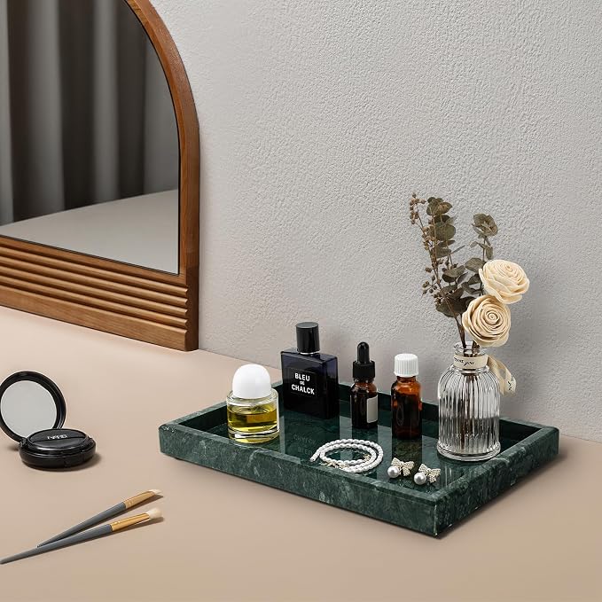 Real Natural Marble Tray for Bathroom, Kitchen and Desktop, Rectangle Genuine - Image 6