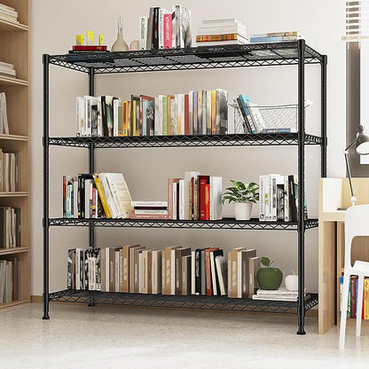 45 "W Metal Shelving Unit 4 Tier Storage Shelves Adjustable Wire Shelving Metal - Image 8