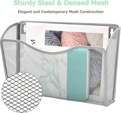 EASEPRES 3 Single Pocket Mesh Hanging File Organizer, Vertical Wall Mounted - Image 4
